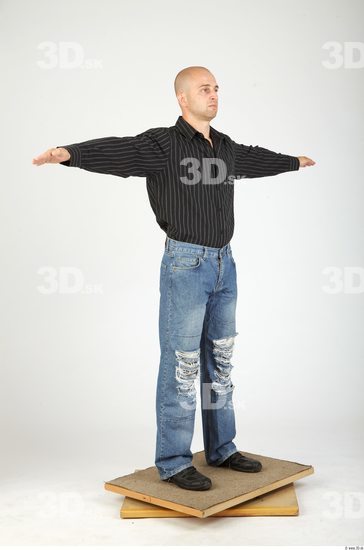 Whole Body Man T poses Casual Average Studio photo references