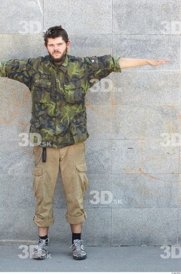 Whole Body Man T poses White Army Chubby