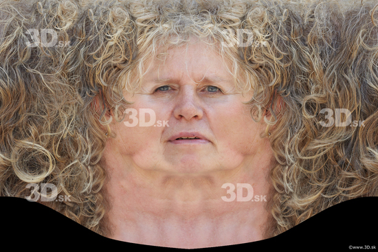 Head Woman White Head textures Wrinkles