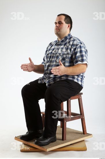 Whole Body Man Artistic poses White Casual Overweight