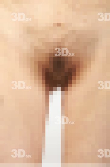 Female genitals Whole Body Woman Hairy Nude Slim Studio photo references