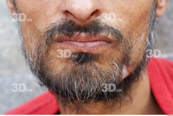 Mouth Head Man Slim Average Bearded Street photo references