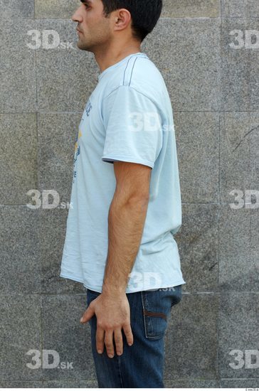 Arm Head Man Casual Shirt T shirt Average Street photo references