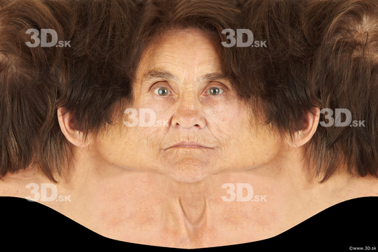 Head Woman White Head textures Wrinkles