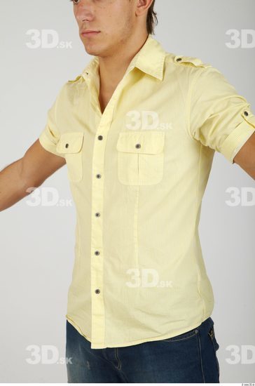Upper Body Whole Body Man Casual Shirt Athletic Studio photo references