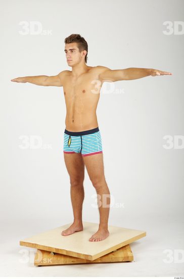 Whole Body Man T poses Casual Underwear Pants Athletic Studio photo references