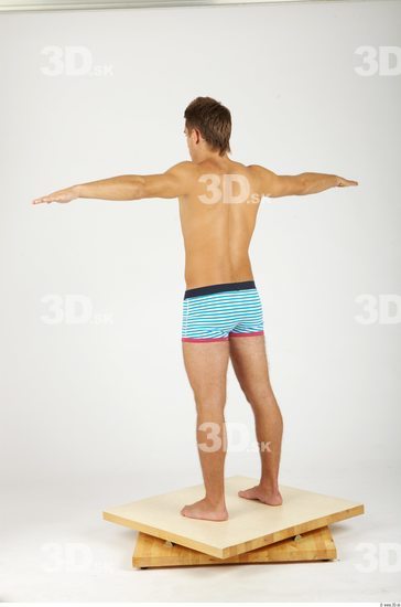 Whole Body Man T poses Casual Underwear Pants Athletic Studio photo references