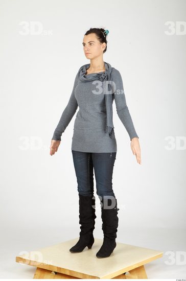 Whole Body Woman Casual Slim Studio photo references