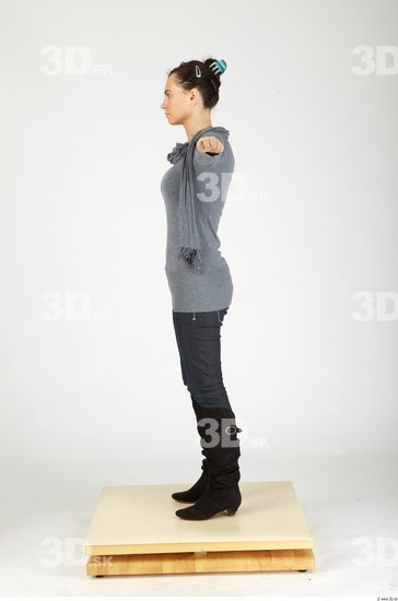 Whole Body Woman T poses Casual Slim Studio photo references