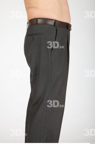 Thigh Whole Body Man Casual Trousers Chubby Studio photo references