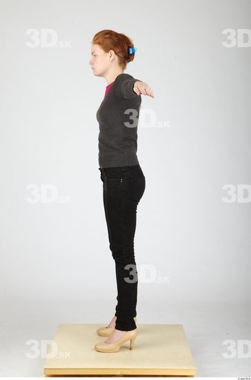 Whole Body Woman T poses Casual Slim Studio photo references