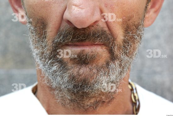 Mouth Man White Slim Bearded