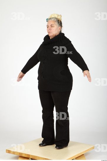 Whole Body Woman Casual Overweight Studio photo references