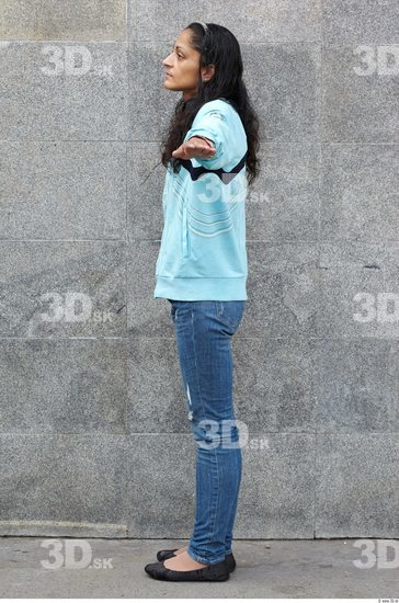 Whole Body Head Man Woman T poses Casual Slim Athletic Street photo references