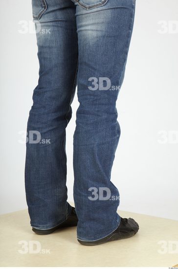 Calf Whole Body Woman Casual Jeans Slim Studio photo references