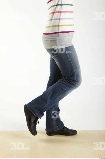 Leg Woman Animation references White Casual Jeans Slim
