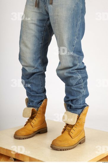 Calf Whole Body Man Casual Jeans Athletic Studio photo references