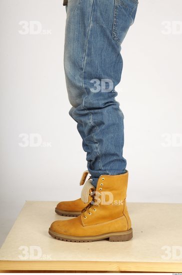 Calf Whole Body Man Casual Jeans Athletic Studio photo references