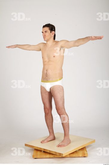 Whole Body Man T poses Casual Underwear Pants Athletic Studio photo references