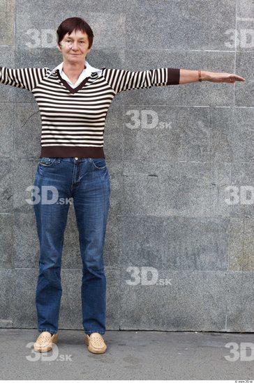 Whole Body Head Woman T poses Casual Slim Street photo references