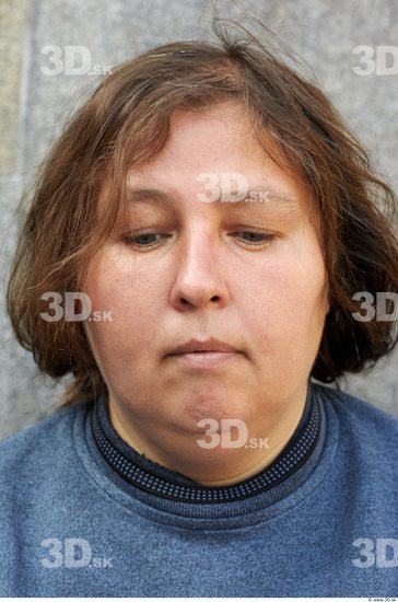 Head Woman Casual Slim Overweight Street photo references