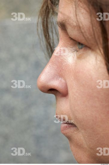 Nose Head Woman Casual Slim Overweight Street photo references
