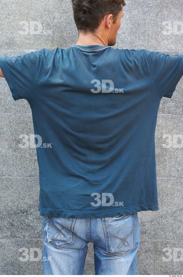 Upper Body Head Man Casual Shirt T shirt Slim Street photo references