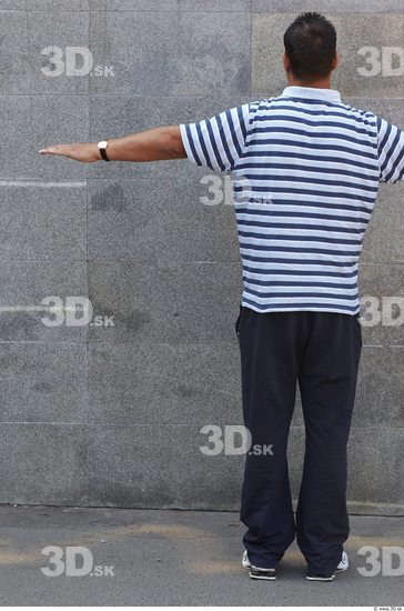 Whole Body Head Man T poses Casual Sports Slim Overweight Street photo references
