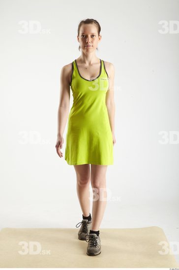 Whole Body Woman Animation references White Sports Dress Slim