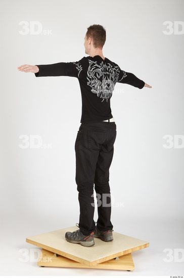 Whole Body Man T poses Casual Slim Studio photo references