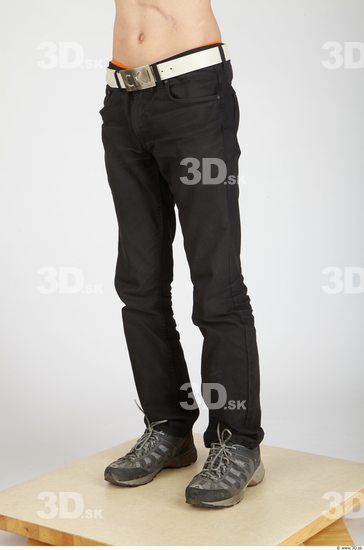 Leg Whole Body Man Casual Trousers Slim Studio photo references