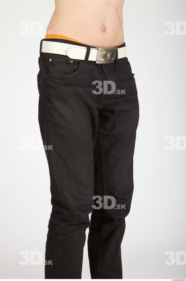 Thigh Whole Body Man Casual Trousers Slim Studio photo references