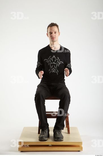 Whole Body Man Artistic poses White Casual Slim