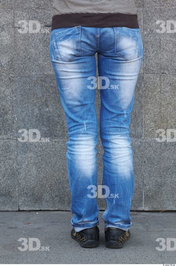 Leg Head Woman Casual Jeans Slim Average Street photo references