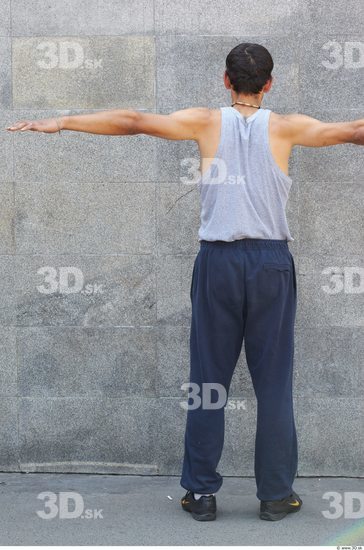 Whole Body Head Man T poses Casual Sports Slim Street photo references