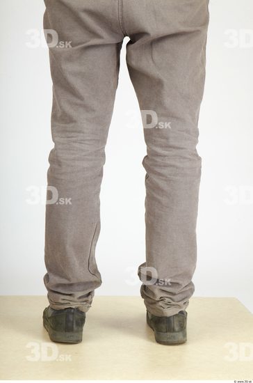 Calf Whole Body Man Casual Trousers Average Studio photo references
