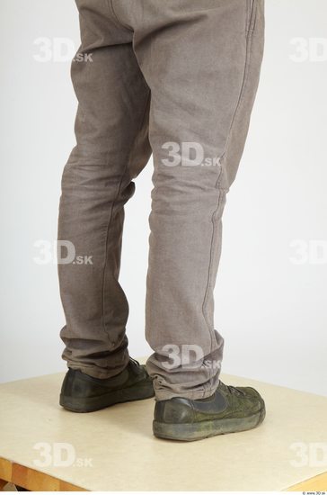 Calf Whole Body Man Casual Trousers Average Studio photo references