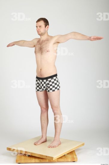 Whole Body Man T poses Casual Underwear Pants Average Studio photo references