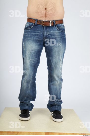 Leg Whole Body Man Casual Jeans Chubby Studio photo references