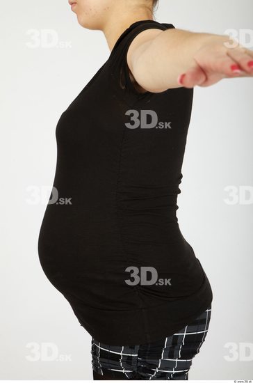 Upper Body Whole Body Woman Casual Pregnant Top Studio photo references