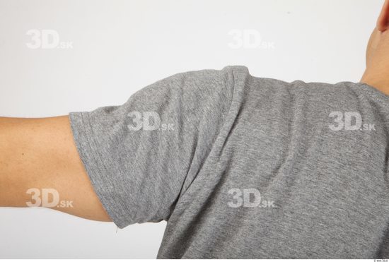 Arm Whole Body Man Casual Shirt T shirt Athletic Studio photo references
