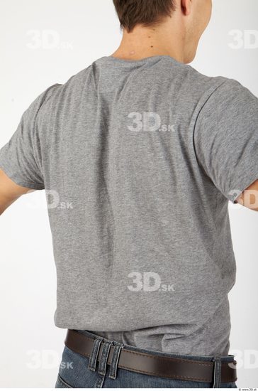 Upper Body Whole Body Man Casual Shirt T shirt Athletic Studio photo references