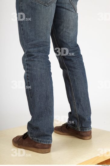 Calf Whole Body Man Casual Jeans Athletic Studio photo references