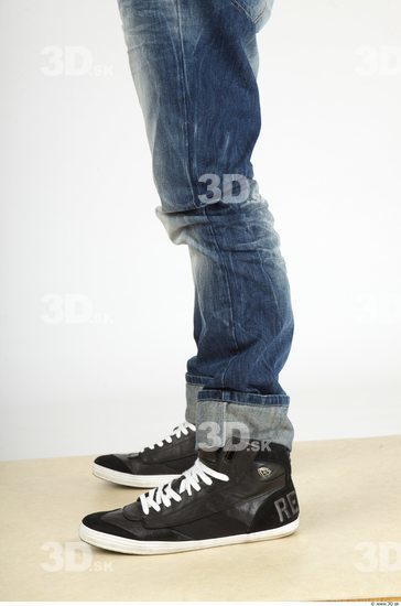Calf Whole Body Man Casual Jeans Slim Studio photo references