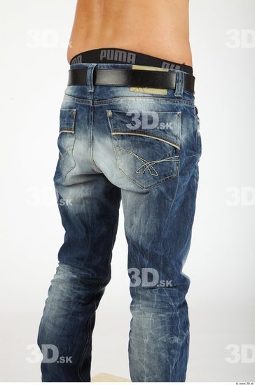 Thigh Whole Body Man Casual Jeans Slim Studio photo references