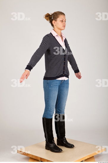 Whole Body Woman Casual Athletic Studio photo references