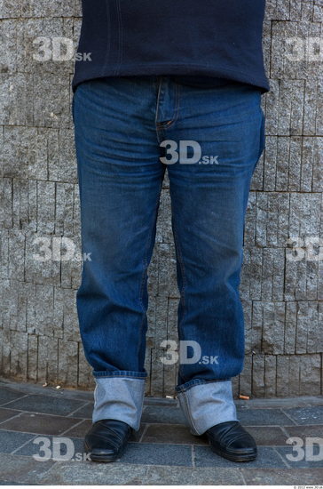 Leg Head Man Casual Jeans Slim Overweight Street photo references