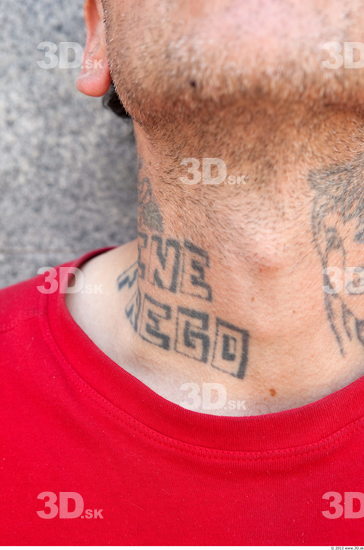 Neck Head Man Tattoo Nude Casual Average Street photo references