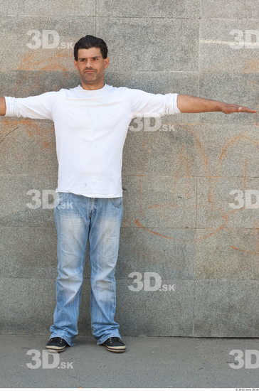 Whole Body Head Man T poses Casual Average Chubby Street photo references