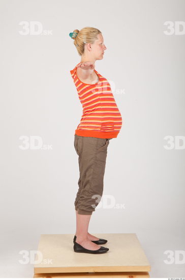 Whole Body Woman T poses Casual Pregnant Studio photo references